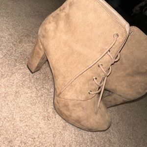 Women's Tan Suede Ankle Boots